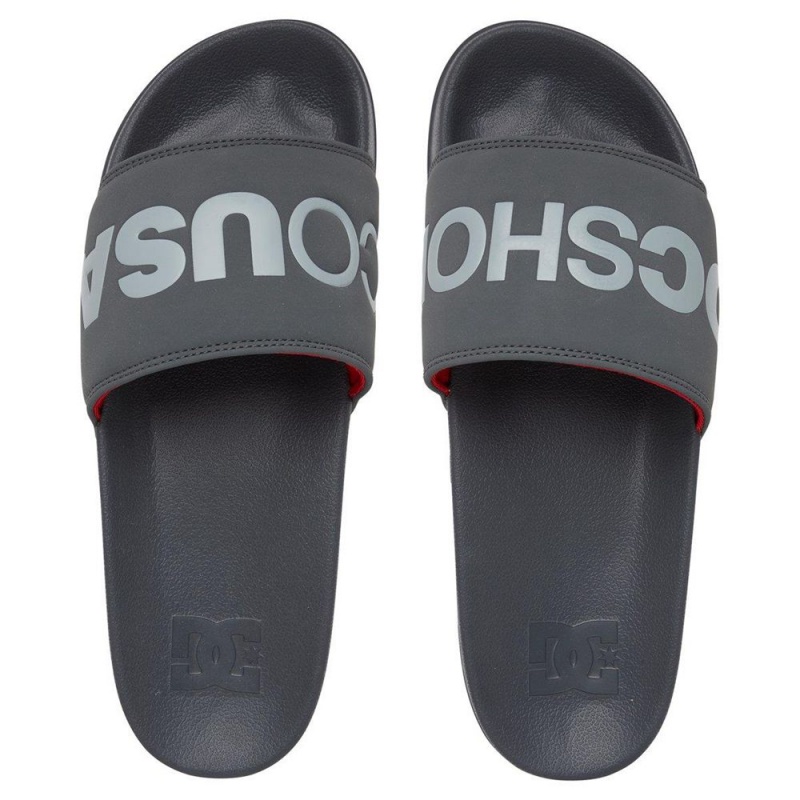 DC Slides Grau Rot | WYLU-21063