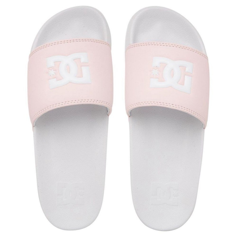 DC Slides Weiß Rosa | TXUO-87230