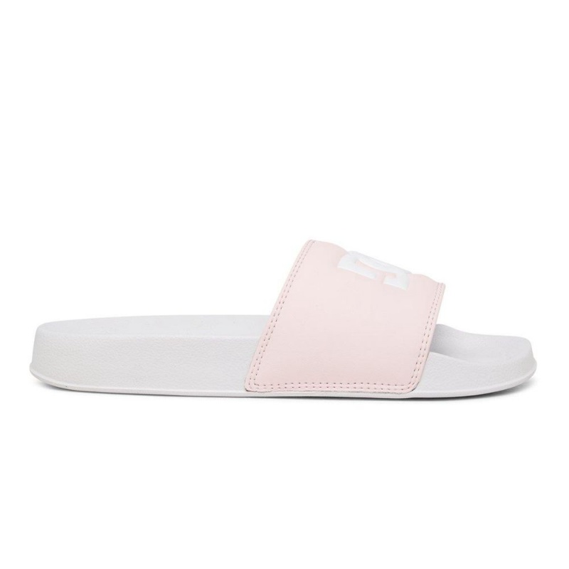 DC Slides Weiß Rosa | TXUO-87230